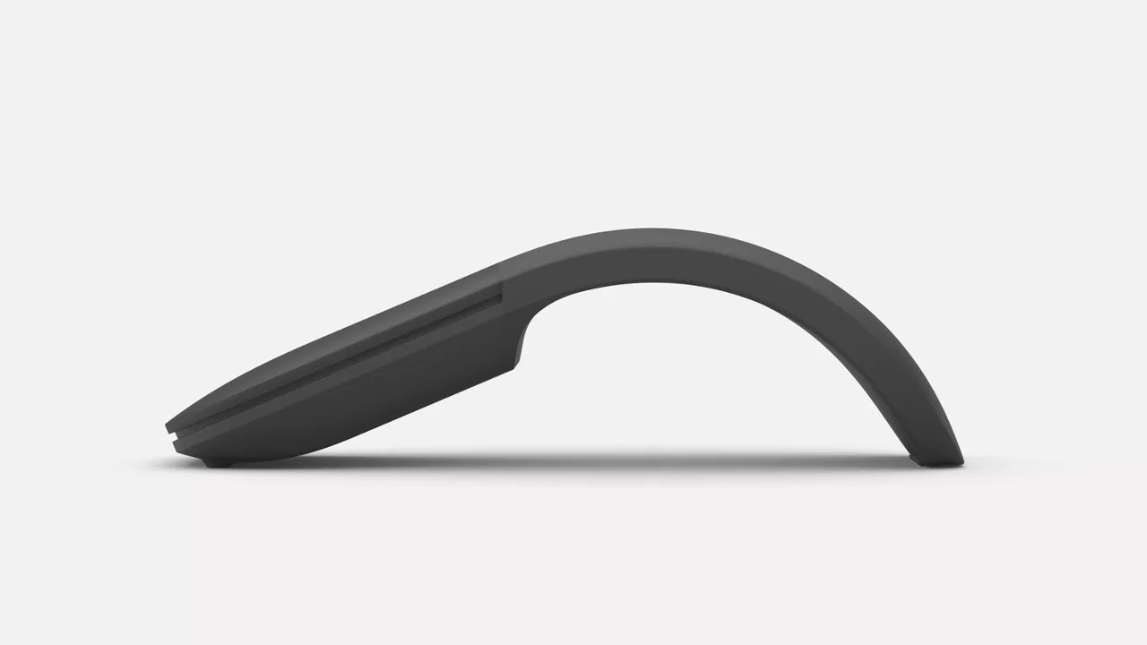 Microsoft Surface Maus Schwarz von der Seite