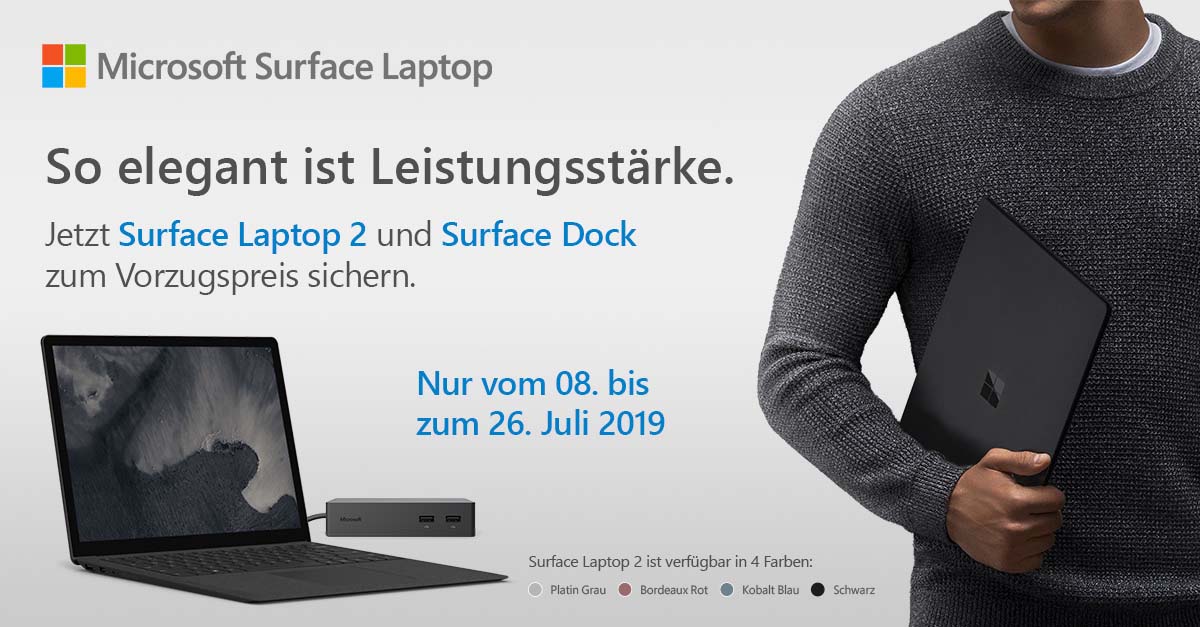 Surface Laptop 2 Und Surface Dock Promo