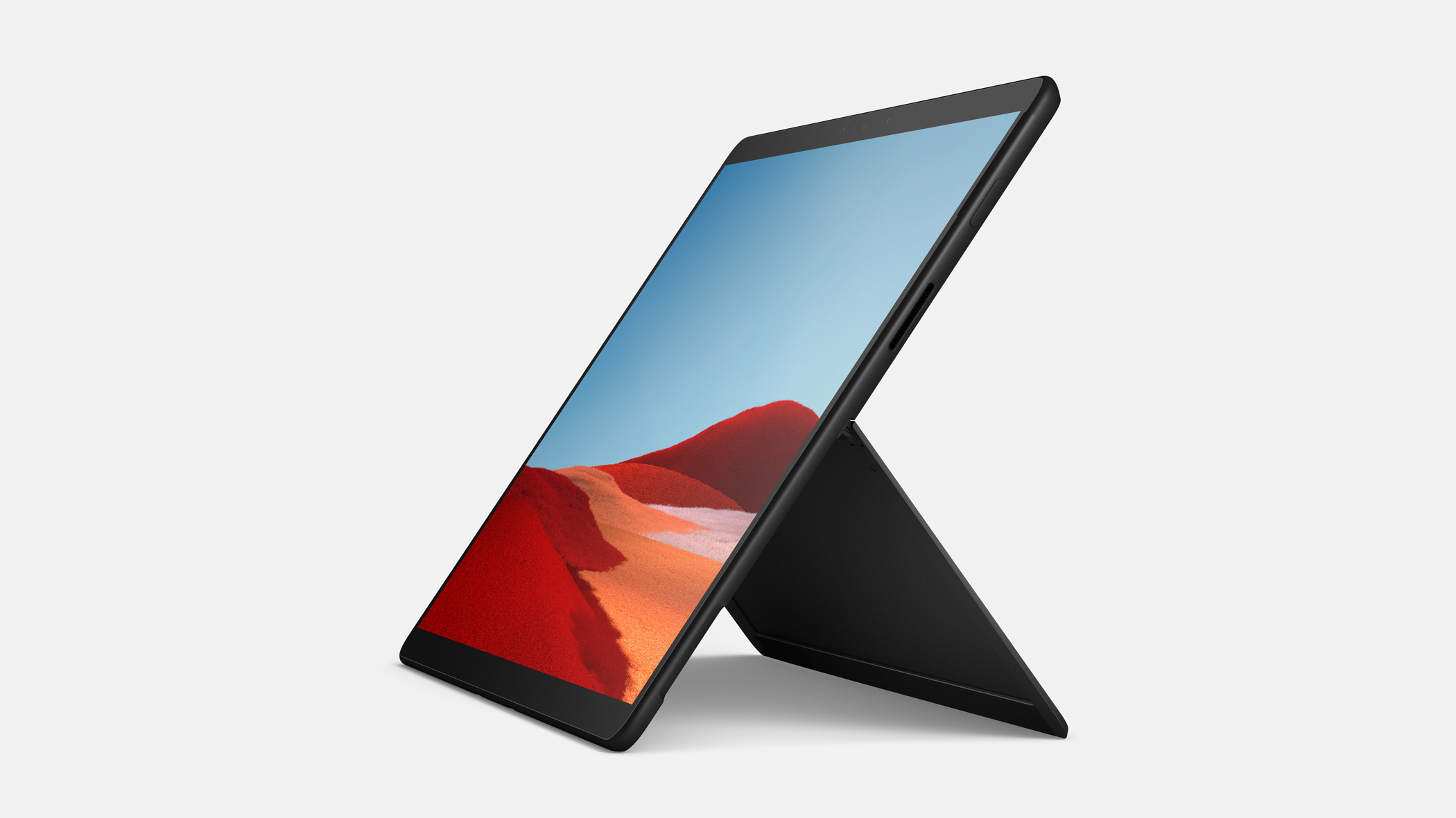 Surface Pro X for Business im Kickstand von der Seite