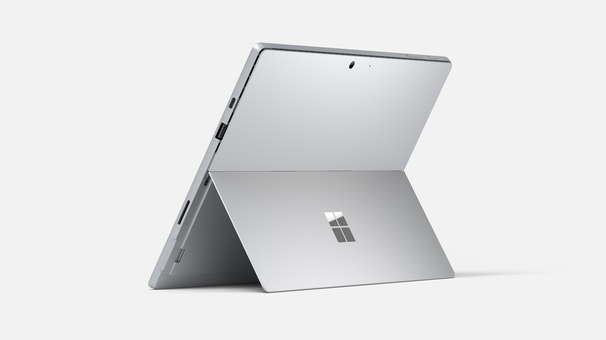 Surface Pro 7 for Business im Kickstand von hinten