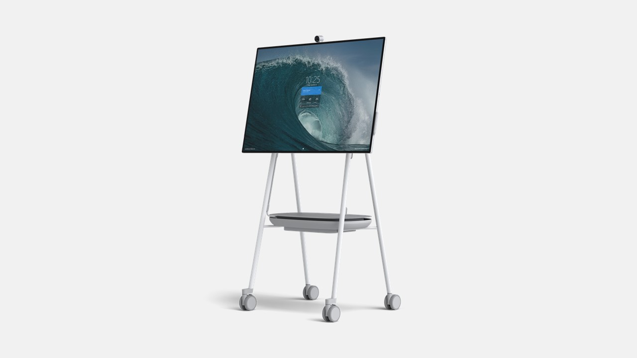 Microsoft Surface Hub 2S for Business in einer Halterung