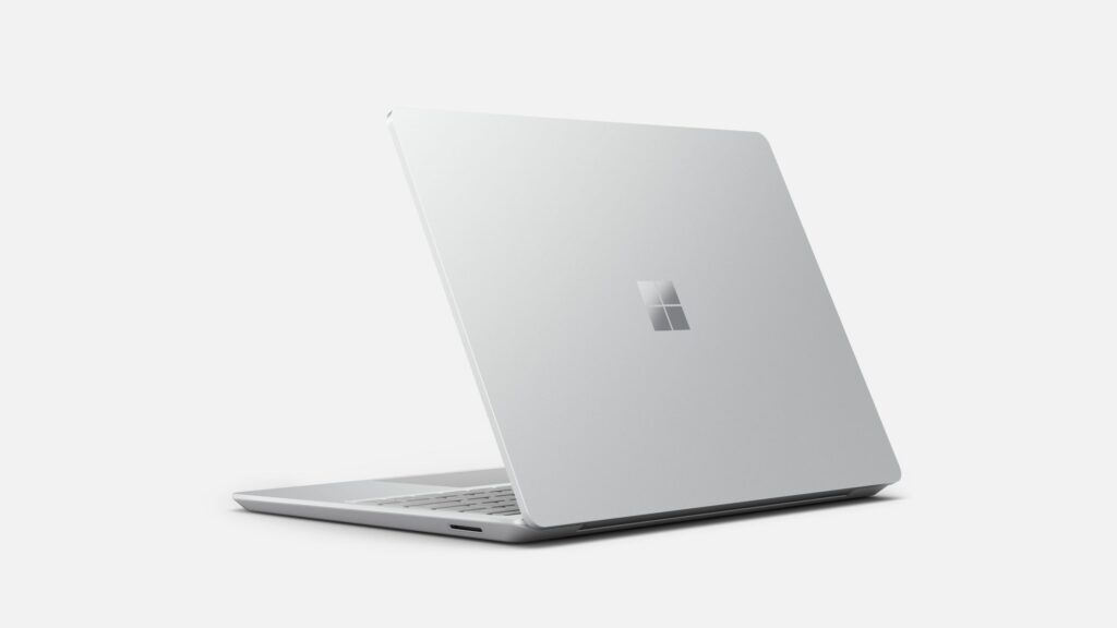 Microsoft Surface Laptop Go 2 for Business von hinten