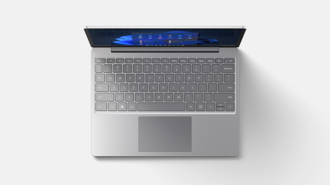 Microsoft Surface Laptop Go 2 for Business von oben