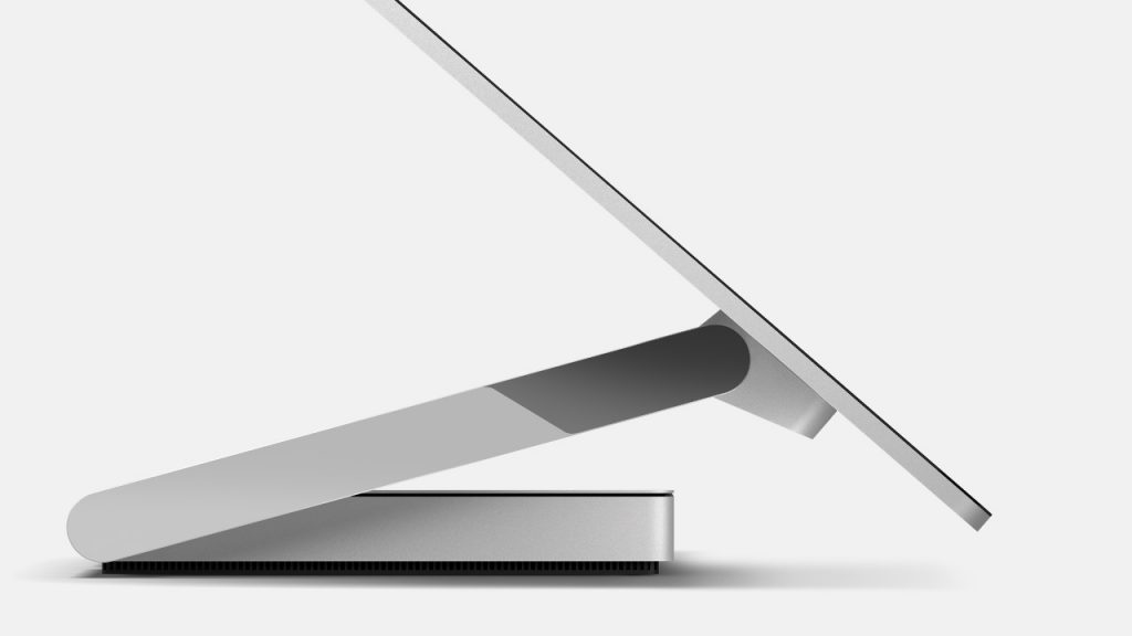 Microsoft Surface Studio 2+ for Business seitlich eingeklappt