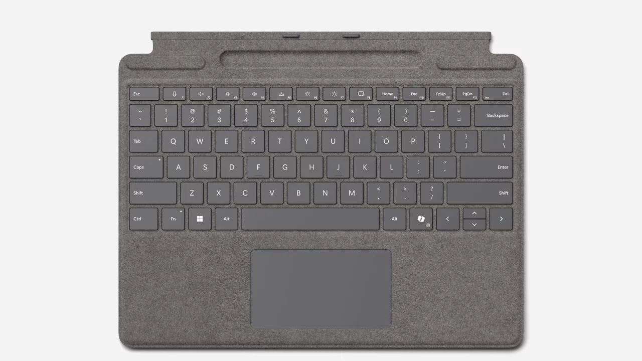MICROSOFT Surface Pro Keyboard Platin mit Stifthalterung