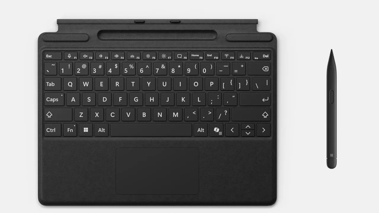 MICROSOFT Surface Pro Flex Keyboard Schwarz mit Stifthalterung für Slim Pen 2