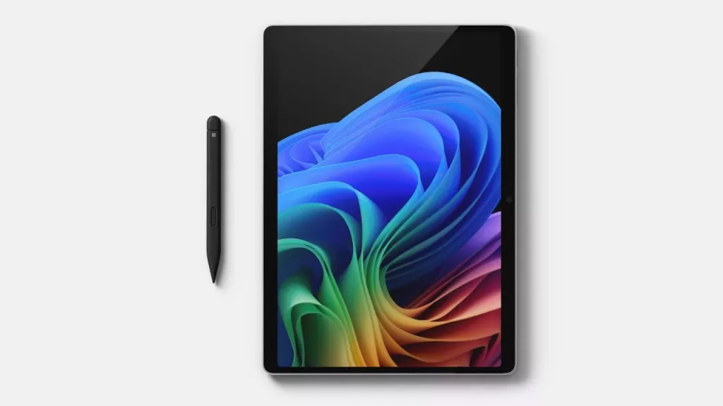 Microsoft Surface Pro 11. Edition mit Slim Pen 2 (Vogelperspektive)