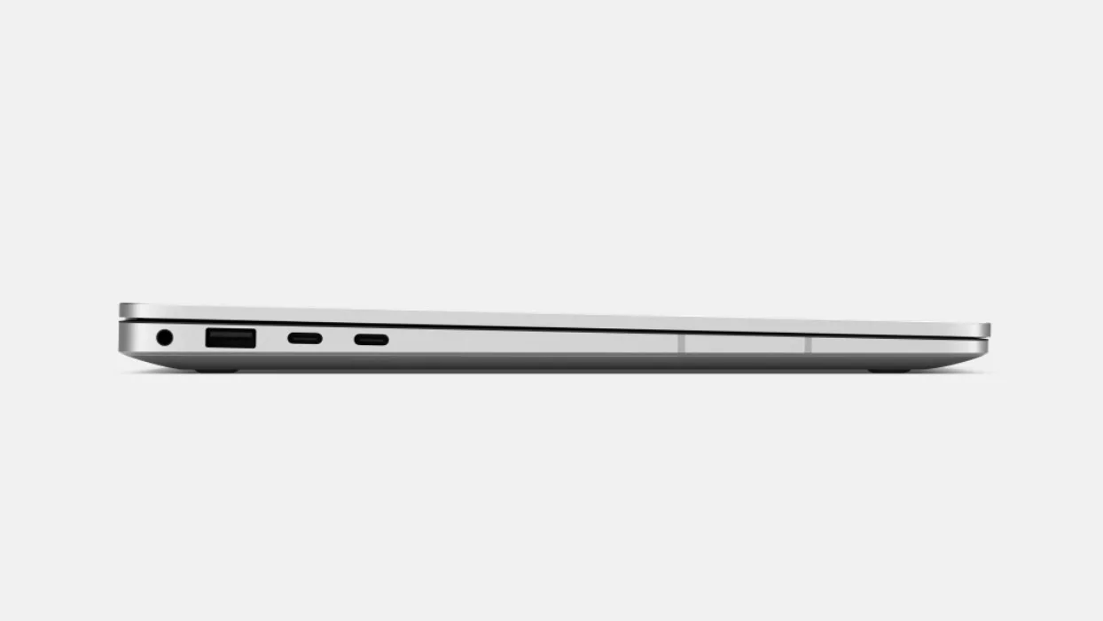 Microsoft Surface Laptop 5G Platin seitlich zugeklappt