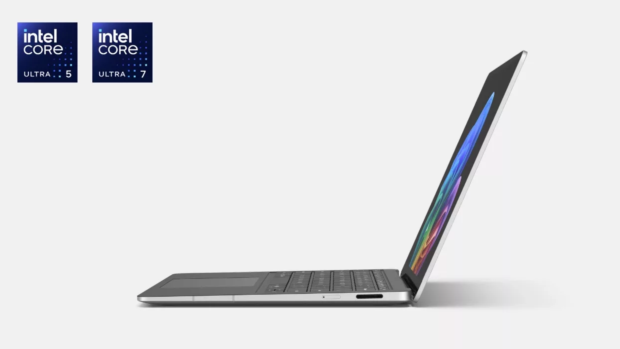 Microsoft Surface Laptop Platin mit Intel Ultra Core Prozessor